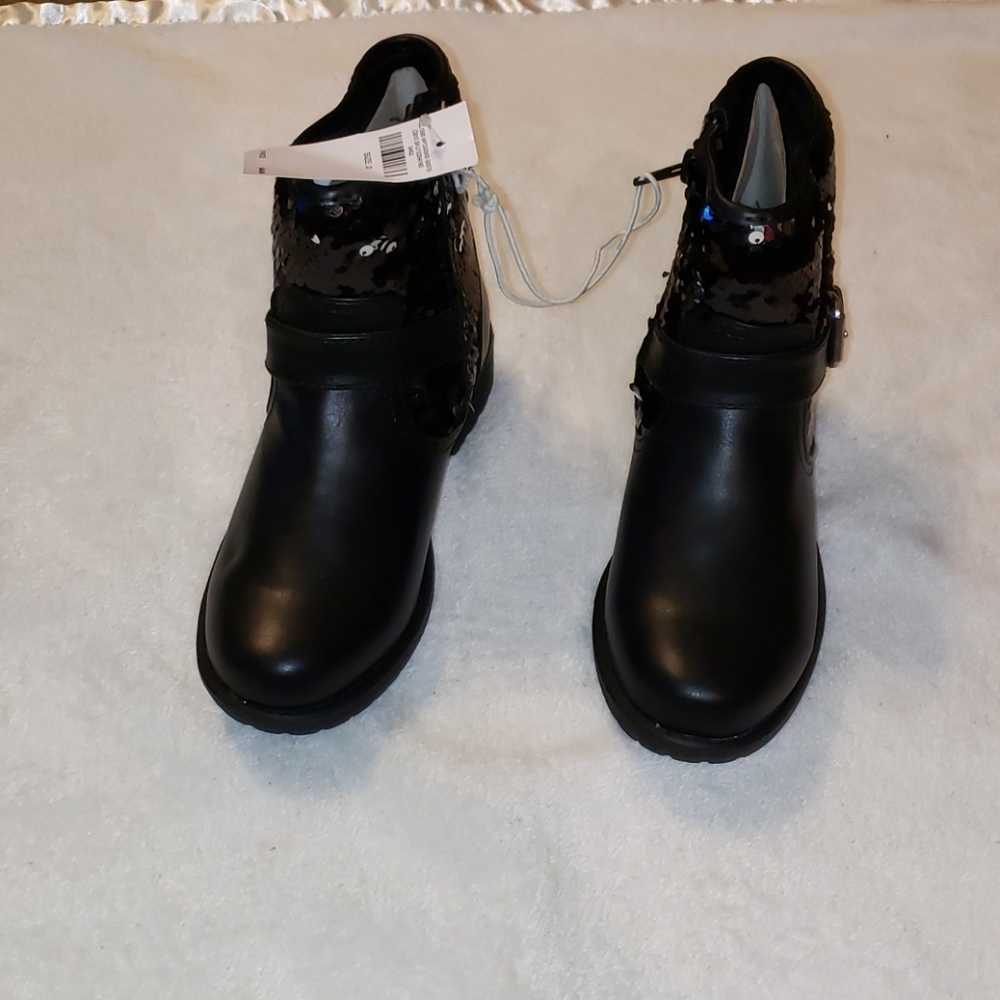 justice girls sequins boots size 2